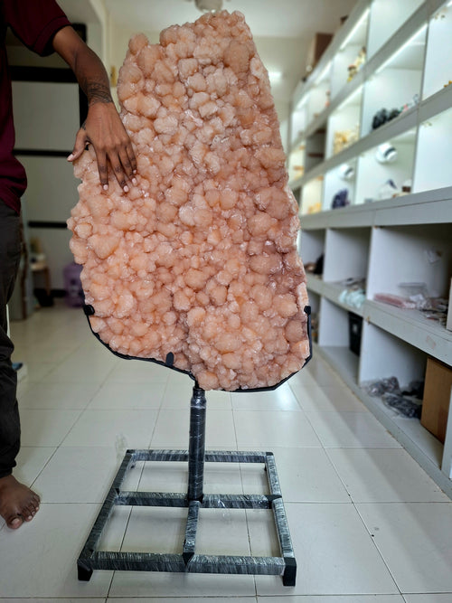 Museum-Grade Stilbite Cluster on Stand (36 kg) – Divine Healing Crystal Masterpiece | Reiki/Chakra/Healing/Energy