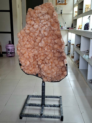 Museum-Grade Stilbite Cluster on Stand (36 kg) – Divine Healing Crystal Masterpiece | Reiki/Chakra/Healing/Energy