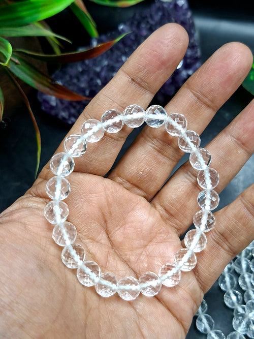 Clear Quartz Bracelet – A Blend of Style, Healing, and Everyday Positive Energy | Birthday Gift | Valentine gift | Mother's Day gift | ONE PIECE ONLY
