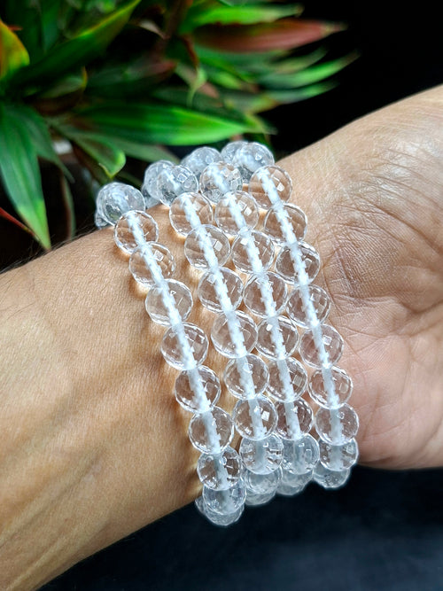 Clear Quartz Bracelet – A Blend of Style, Healing, and Everyday Positive Energy | Birthday Gift | Valentine gift | Mother's Day gift | ONE PIECE ONLY