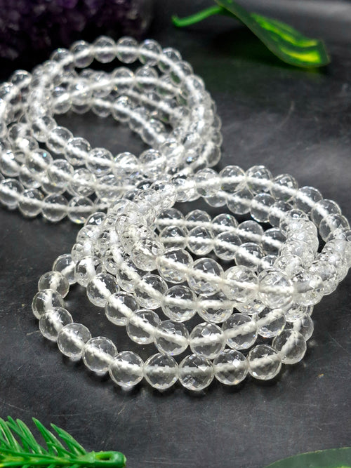 Clear Quartz Bracelet – A Blend of Style, Healing, and Everyday Positive Energy | Birthday Gift | Valentine gift | Mother's Day gift | ONE PIECE ONLY