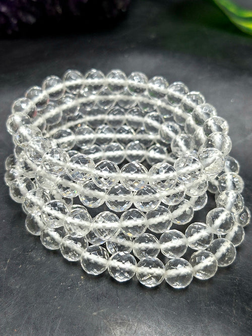 Clear Quartz Bracelet – A Blend of Style, Healing, and Everyday Positive Energy | Birthday Gift | Valentine gift | Mother's Day gift | ONE PIECE ONLY