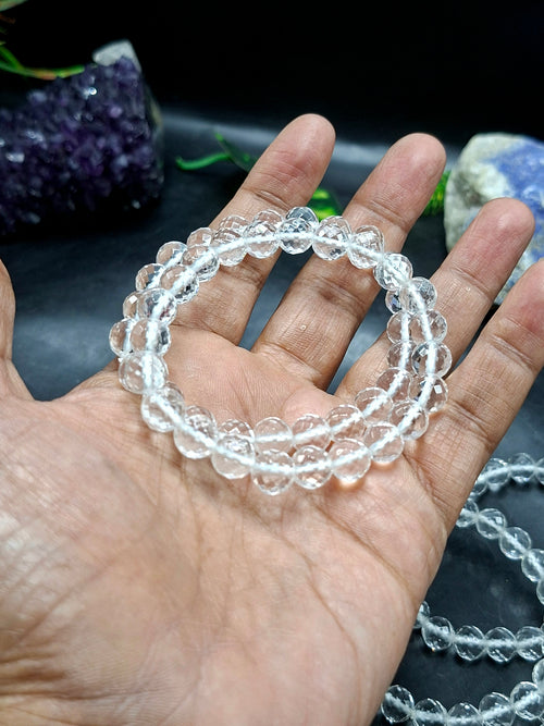 Clear Quartz Bracelet – A Blend of Style, Healing, and Everyday Positive Energy | Birthday Gift | Valentine gift | Mother's Day gift | ONE PIECE ONLY