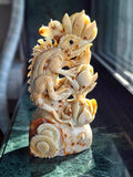 Chameleon Ocean Jasper Crystal Carving | Lotus Symbolism Statue for Balance & Abundance | Home Decor Gift | Weight 1220 gms