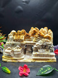 Yellow Jade Shoushan Style Landscape Carving – Mountain & Water Shanshui Feng Shui Masterpiece | Weight 5520 gms | Home Decor Gift