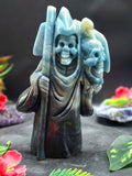 Trolleite Stone Grim Reaper Carving – Powerful Symbol of Transformation, Future Prediction & Spiritual Healing, Handcrafted Gemstone Art Piece