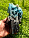 Trolleite Stone Grim Reaper Carving – Powerful Symbol of Transformation, Future Prediction & Spiritual Healing, Handcrafted Gemstone Art Piece