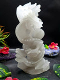 White Angelite Dragon Carving – Handcrafted Crystal Sculpture for Home Decor & Good Fortune | Reiki/Chakra/Healing/Energy | Gift