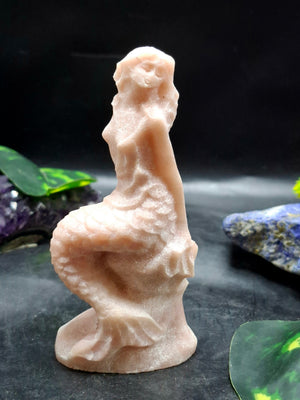 Pink Opal Mermaid Gemstone Carving for Home Decor, Emotional Healing & Gifting | Reiki/Chakra/Healing/Energy | Weight 150 gms
