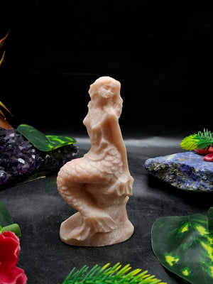 Pink Opal Mermaid Gemstone Carving for Home Decor, Emotional Healing & Gifting | Reiki/Chakra/Healing/Energy | Weight 150 gms