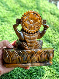 Goddess Lakshmi Carving in Tiger Eye Gemstone: A Symbol of Prosperity, Positivity, and Divine Energy | Divine Prosperity | Crystal carvings for home decor - Shwasam