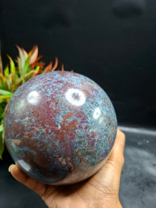 Ruby Kyanite Sphere for Decor, Meditation, and Chakra Balance (5.5 Inches, 5200 gms) | Reiki/Healing/Energy | Home Decor - Shwasam