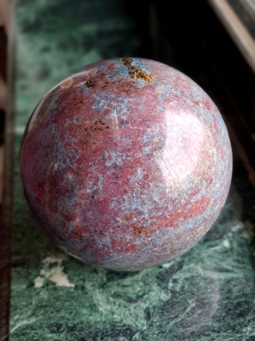 Ruby Kyanite Sphere for Decor, Meditation, and Chakra Balance (5.5 Inches, 5200 gms) | Reiki/Healing/Energy | Home Decor - Shwasam