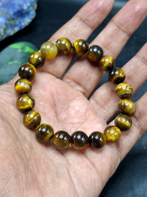 Natural Tiger Eye Gemstone Bracelet for Daily Wear – Boost Strength, Calmness & Balance - Shwasam