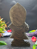 Guan Yin Standing Carving in Silver Sheen Obsidian – A Symbol of Compassion, Peace & Divine Grace