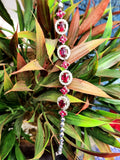 Ruby Bracelet made in 925 silver with Rhodium plating & cubic zircon embellishments | Mother's day gift | Crystal Jewelry | Ruby Jewelry | Gemstone jewelry