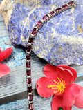 Rhodolite Bracelet made in 925 silver with Rhodium plating | Gift for girlfriend | Crystal Jewelry | Rhodolite Jewelry | Gemstone jewelry