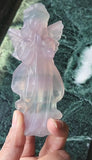 Candy Fluorite Harmony: Unveiling Spiritual Bliss in an Angelic Carving -Angel carving