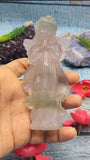 Candy Fluorite Harmony: Unveiling Spiritual Bliss in an Angelic Carving -Angel carving