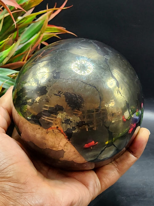 Golden Marvels: Pyrite Spheres - Illuminating Creativity, Protection, and Harmony - 2 units