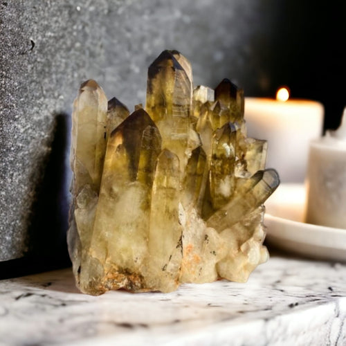 Smokey Citrine Cluster: Harnessing Radiance and Grounding Energy