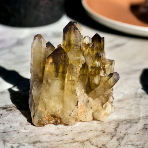 Smokey Citrine Cluster: Harnessing Radiance and Grounding Energy