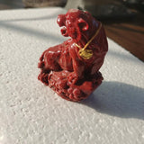Cinnabar Lion | Cinnabar Dragon |- Custom Order - Gemstone Animal Carvings