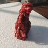 Cinnabar Lion | Cinnabar Dragon |- Custom Order - Gemstone Animal Carvings