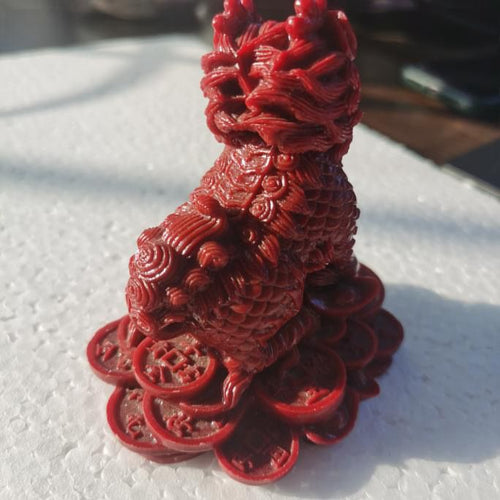 Cinnabar Lion | Cinnabar Dragon |- Custom Order - Gemstone Animal Carvings