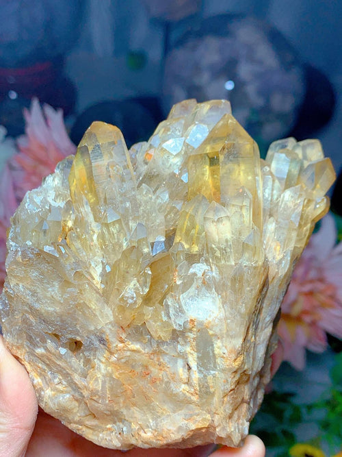 Natural Citrine Cluster: A Radiant Beacon of Positive Energy - 670gms with Points