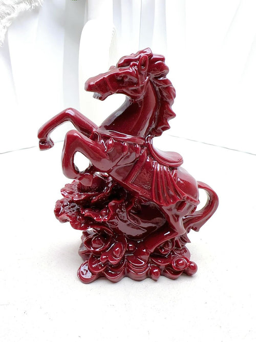 Cinnabar Marvels - Horse, Dragon, Bull carving & 2 bracelets - Animal gemstone carvings