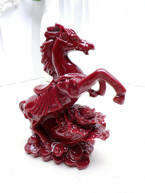 Cinnabar Marvels - Horse, Dragon, Bull carving & 2 bracelets - Animal gemstone carvings