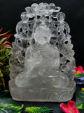 Custom Gemstome Carvings - Amazonite Ganeshas lot of 3, Clear Quartz Buddha 2, Ruby Ganesha