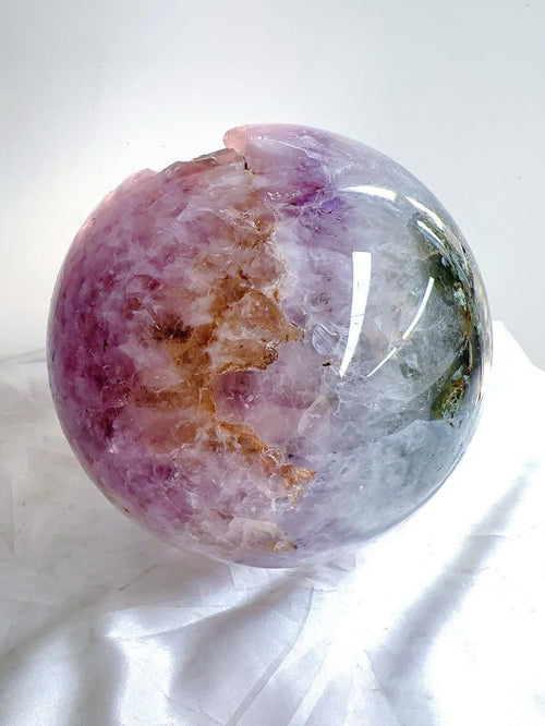 Amethyst with Moss Agate Geode Sphere - Massive 13.5 lbs wonder - Final Payment link