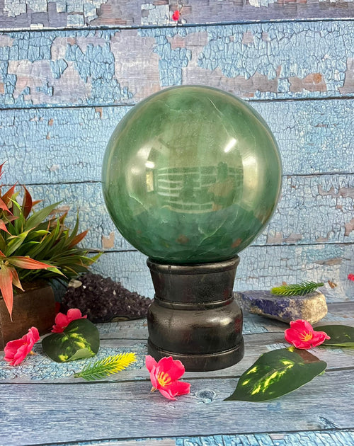Dark Green Aventurine Sphere: A Marvel of Nature and Crystal Healing - 7.1 kgs
