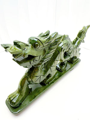 Dragon Carving in Jade Gemstone : A Symbol of Strength, Protection and Prosperity