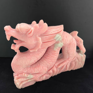 Pink Opal Dragon Carving: A Perfect Addition to Your Home Decor | Animal carving