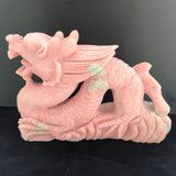 Pink Opal Dragon Carving: A Perfect Addition to Your Home Decor | Animal carving