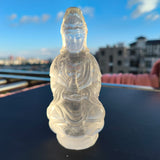 Kwan Yin Carving in Clear Quartz: A Powerful Symbol of Peace and Positive Energy | Guanyin | Avalokiteshvara