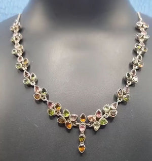 Elegance and Energy: Exquisite Morganite and Multi-Tourmaline Jewelry Sets in 925 Sterling Silver - Final payment