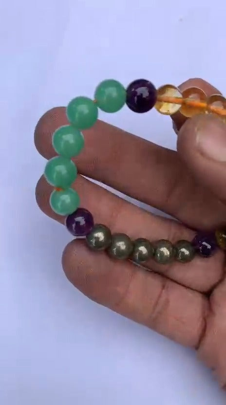 Wealth Maker Gemstone Bracelet with Amethyst - Lot of 5