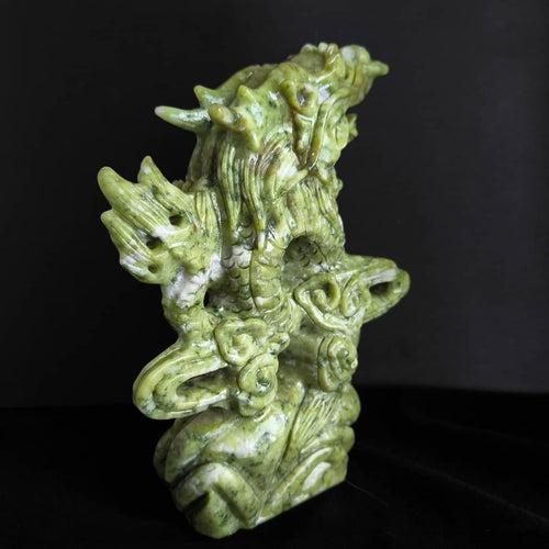 Xiuyan Jade Dragon Carving: Enhance Your Home with Elegance, Protection and Creative Energy