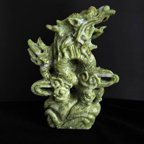 Xiuyan Jade Dragon Carving: Enhance Your Home with Elegance, Protection and Creative Energy
