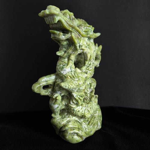 Xiuyan Jade Dragon Carving: Enhance Your Home with Elegance, Protection and Creative Energy