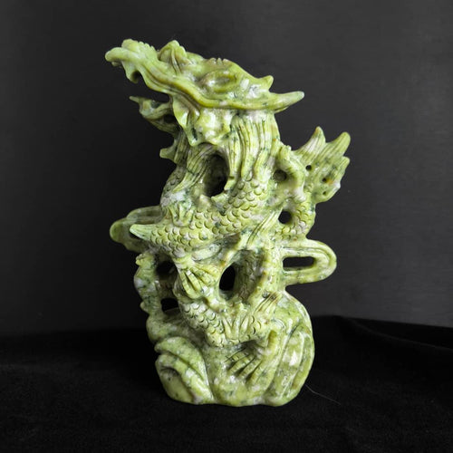 Xiuyan Jade Dragon Carving: Enhance Your Home with Elegance, Protection and Creative Energy