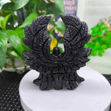 Black Obsidian Winged Angel: A Symbol of Protection, Purity and Peace | Weighing 170 grams