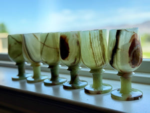 Green Onyx Wine Glass: A Luxurious Blend of Art and Functionality | ONE PIECE ONLY