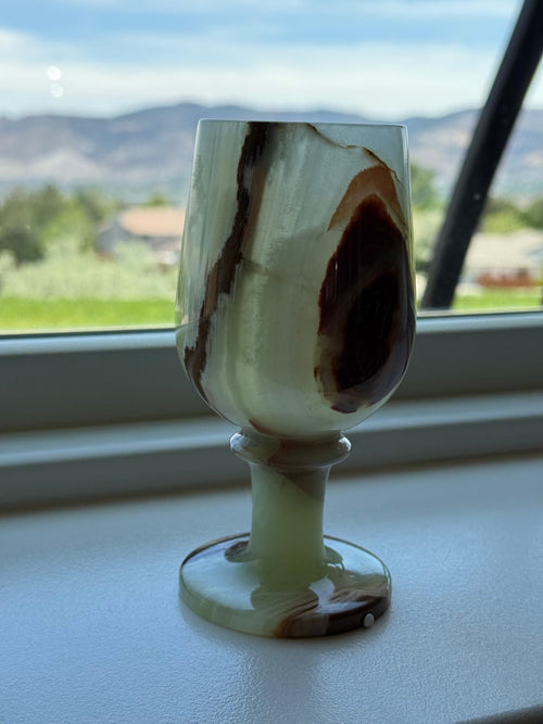 Green Onyx Wine Glass: A Luxurious Blend of Art and Functionality | ONE PIECE ONLY