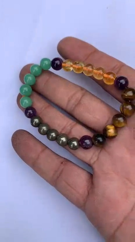 Wealth Maker Gemstone Bracelet with Amethyst - Lot of 5