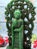 Buddha with beautiful arch - handmade carving of serene and standing Lord Buddha -crystal/reiki - 10 in and 1.91 kg